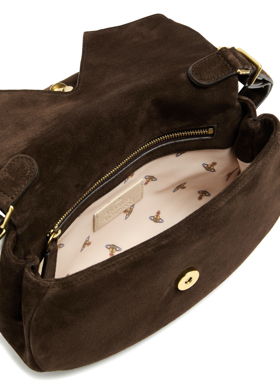 Vivienne Westwood Sadie Suede Shoulder bag - Dark Brown