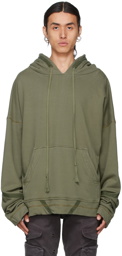 Greg Lauren Khaki Basic Hoodie