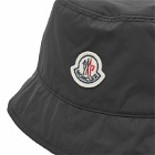 Moncler Men's Logo Badge Bucket Hat in Black