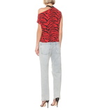 Rta - Axel printed silk off-shoulder top