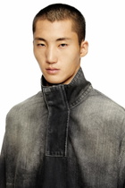 Diesel Denim top with mock neck - T-Shirts - Unisex - Black