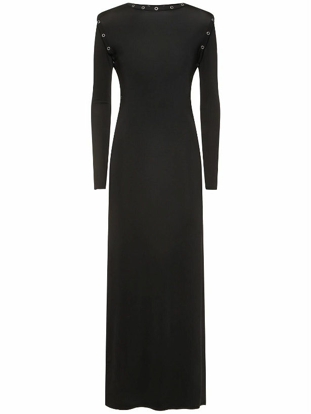 Photo: Y/PROJECT Jersey Long Sleeve Maxi Dress with Snaps