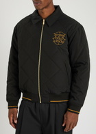 DRÔLE DE Monsieur La Veste Slogan Tresses Quilted Woven Jacket Black