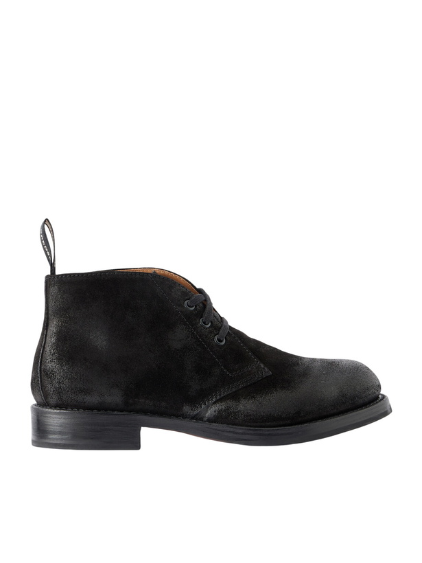 Photo: Grenson - Rory Burnished-Suede Lace-Up Boots - Black