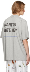 VETEMENTS Grey 'Sex Before Marriage' T-Shirt