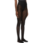 Balenciaga Black Mesh Logo Tights