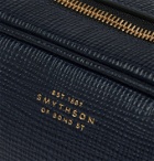 Smythson - Cross-Grain Leather Wash Bag - Blue
