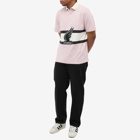 By Parra Men's Winged Logo Polo Shirt in Pink/Off White