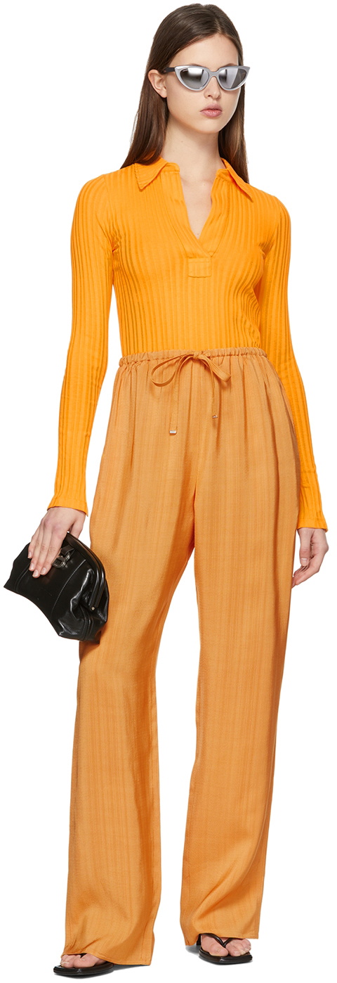 System Orange Rayon Trousers