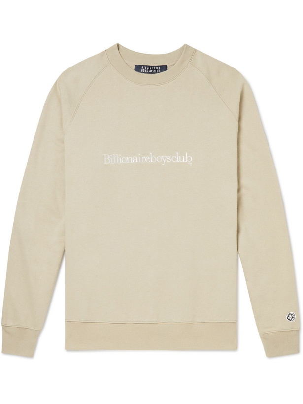 Photo: Billionaire Boys Club - Logo-Embroidered Cotton-Jersey Sweatshirt - Neutrals
