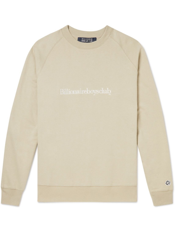 Photo: Billionaire Boys Club - Logo-Embroidered Cotton-Jersey Sweatshirt - Neutrals