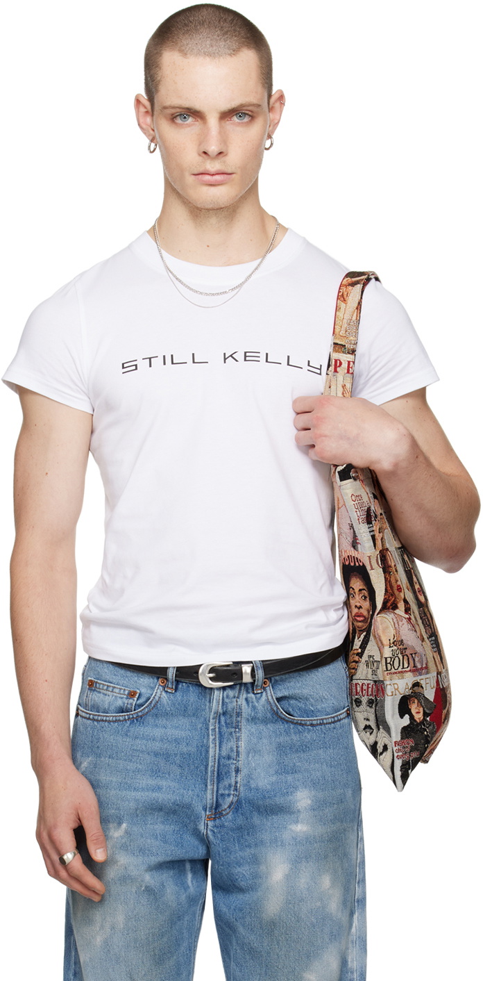 Still Kelly White Tiny Fit Logo T-Shirt