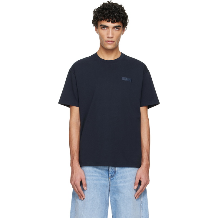 Photo: Givenchy Navy 'GIVENCHY Paris' Gros Grain T-shirt