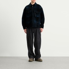 and wander Men's Shaggy Wool Zip Jacket in Navy