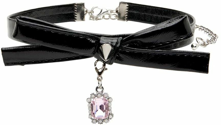 Nodress Black Bow Rivet Choker