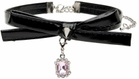 Nodress Black Bow Rivet Choker