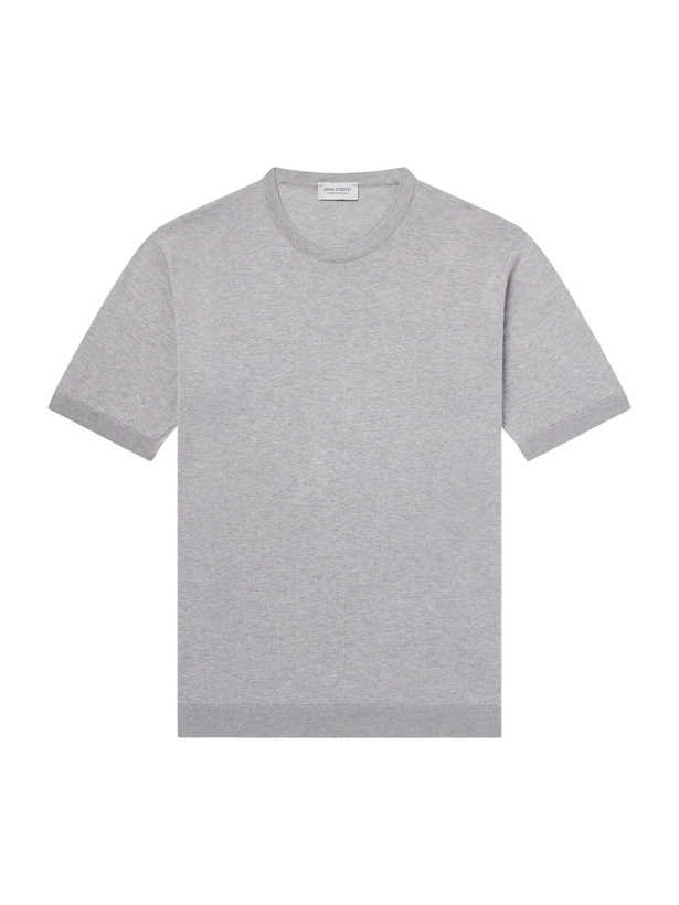 Photo: John Smedley - Torin SS Cotton-Knitted T-Shirt - Gray