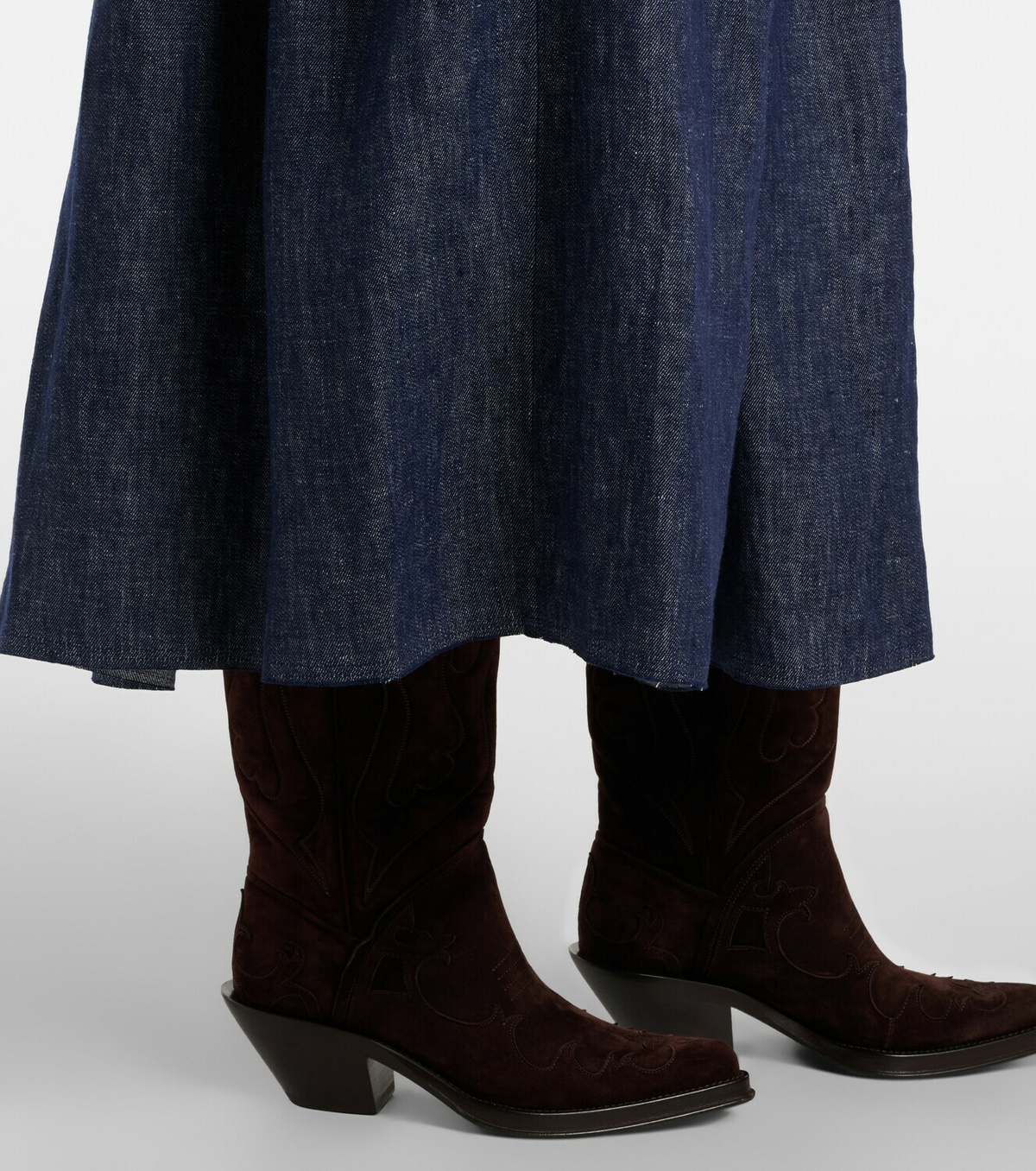 Gabriela Hearst Eloran linen midi skirt