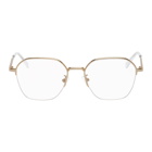 Bottega Veneta Gold Square Glasses