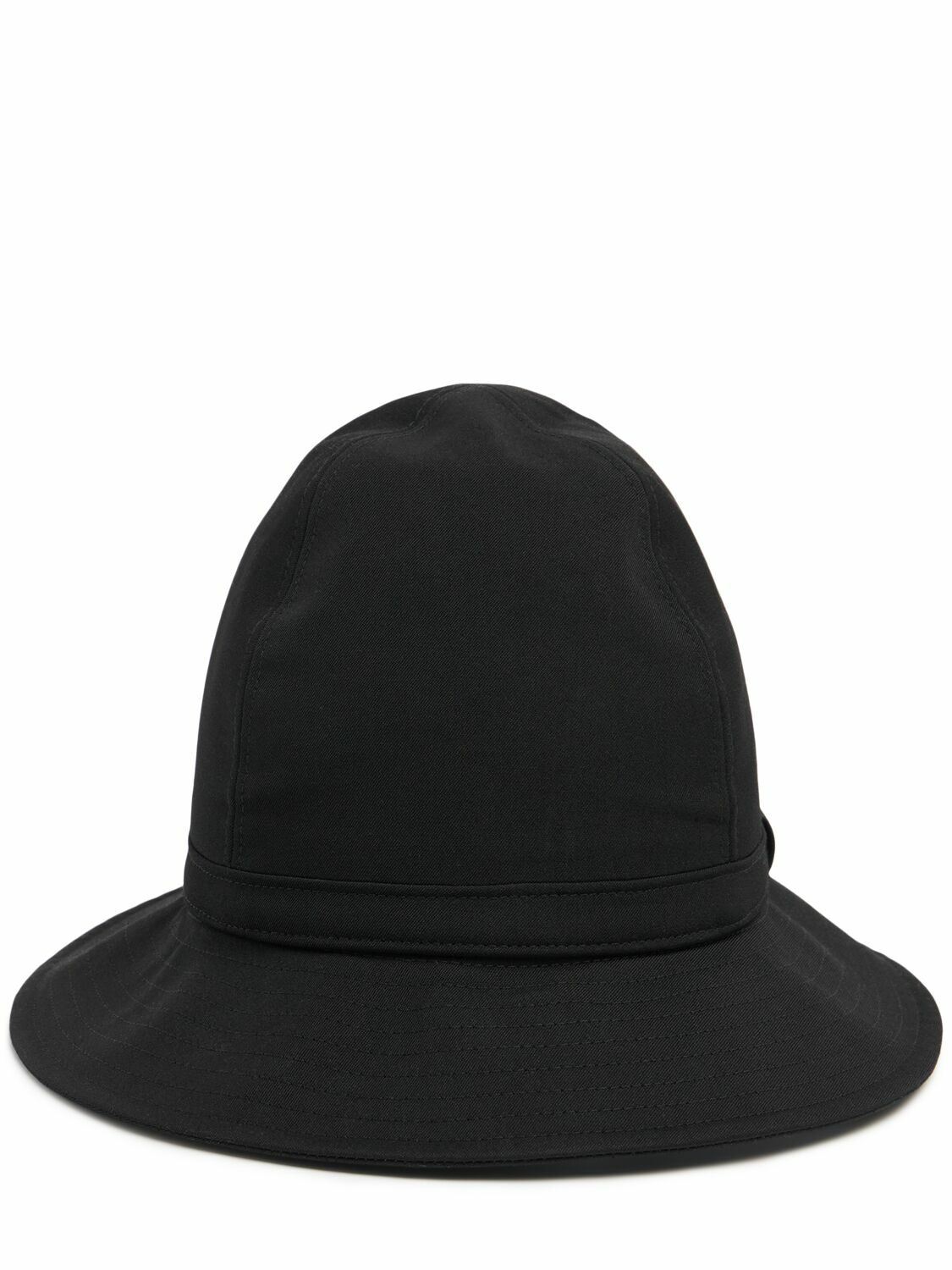 YOHJI YAMAMOTO Fedora Wrinkled Wool Gabardine Hat Yohji Yamamoto