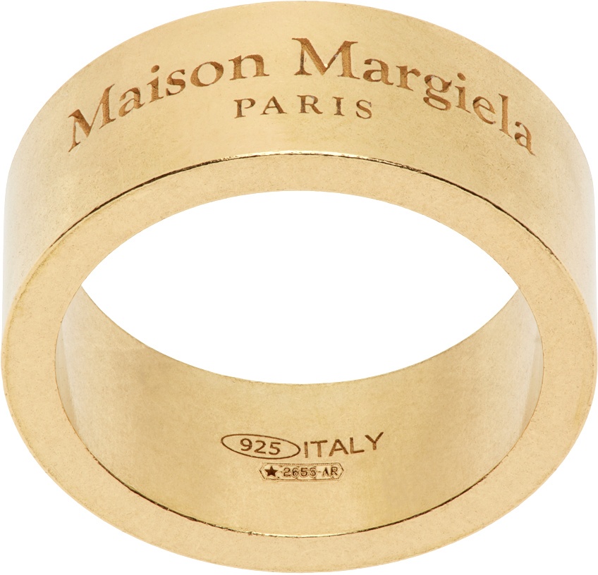 Maison Margiela Gold Logo Ring Maison Margiela