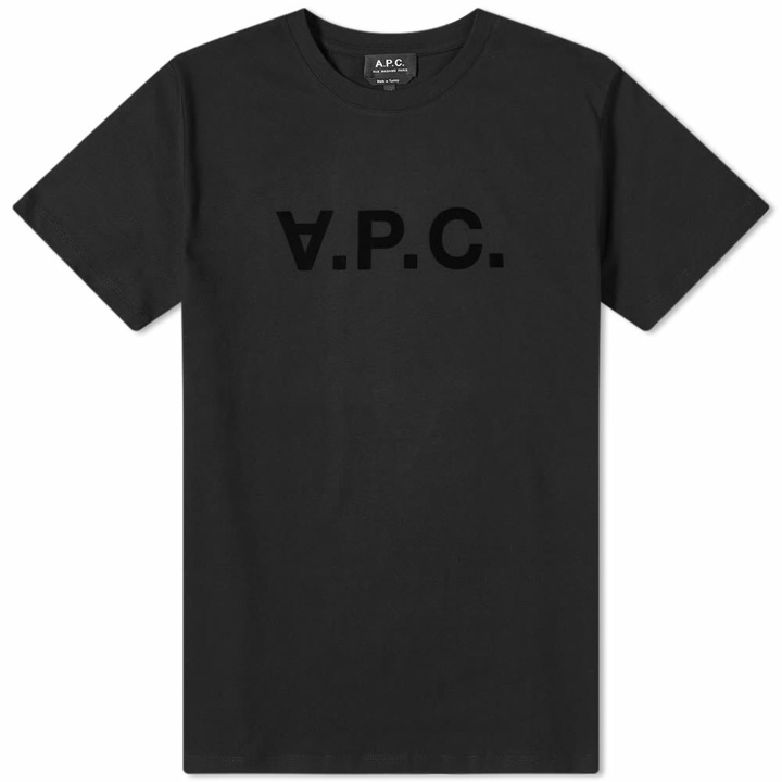 Photo: A.P.C. Men's Vpc Logo T-Shirt in Black