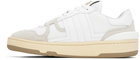 Lanvin White & Gray Clay Low Top Sneakers