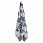 HAY Check Bath Towel in Steel Blue 