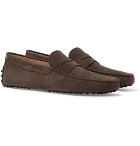Tod's - Gommino Suede Driving Shoes - Men - Brown