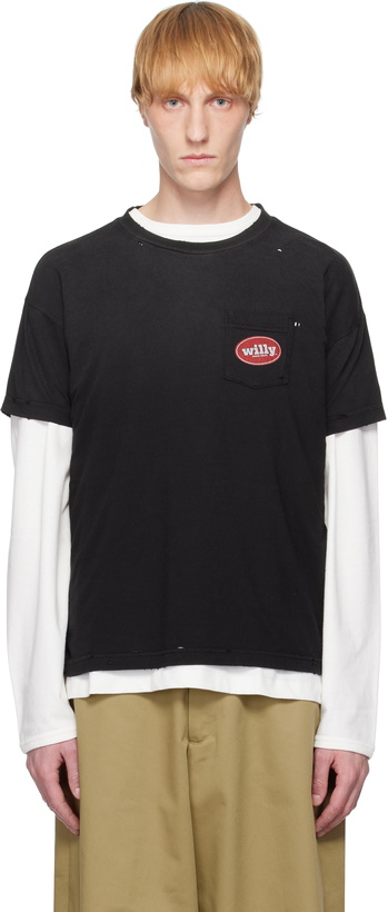 Photo: WILLY CHAVARRIA Black 'Chorizo' Destroyed Easy T-shirt