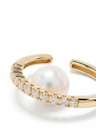 Mizuki 18K Yellow Gold Akoya Pearl And Diamond Earcuff