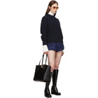 Chloe Navy Wool and Cashmere Sweater