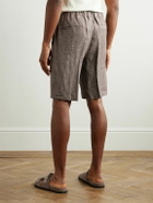 PIACENZA 1733 - Straight-Leg Herringbone Linen Shorts - Neutrals