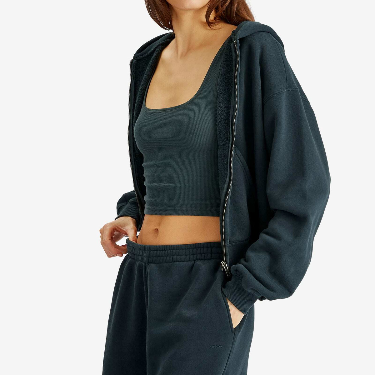 SKIMSルームウェア SKIMS Women's Lofty Garment Dye Fleece Boxer Sweatpants in