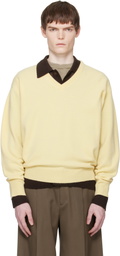 stein Yellow Pure Cashmere V Neck LS Sweater