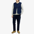 Folk Men's Puzzle Wool Gilet in Navy