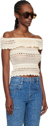 Isabel Marant Etoile Off-White Zaelle Summer Crochet Knit Top