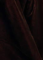 Paige Lawry Draped Velour Mini Dress Aubergine