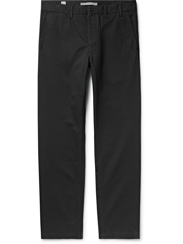 Photo: Norse Projects - Aros Heavy Straight-Leg Organic Cotton Trousers - Black