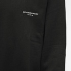 Wooyoungmi Men's Box Logo Crew Sweat in Black