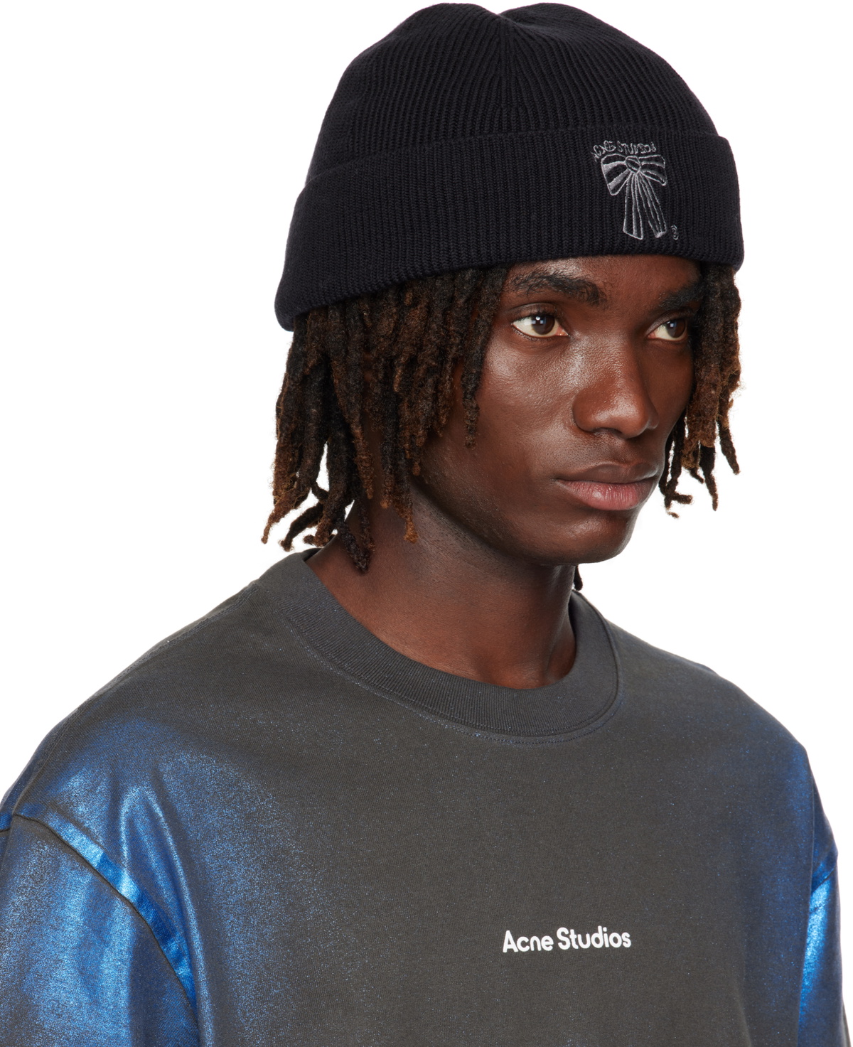 Acne Studios Black Merino Wool Beanie Acne Studios