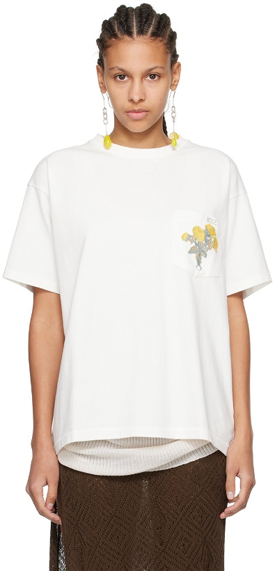 Photo: Bode Off-White Bouquet T-Shirt