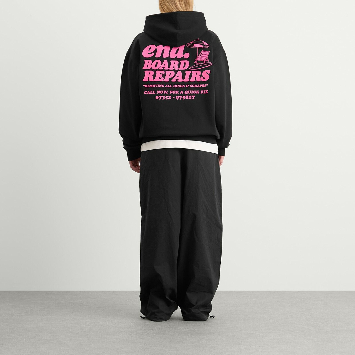 END. Coastal Board Repairs Hoody in Black