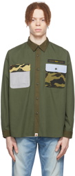BAPE Khaki Military Crazy Pattern Shirt