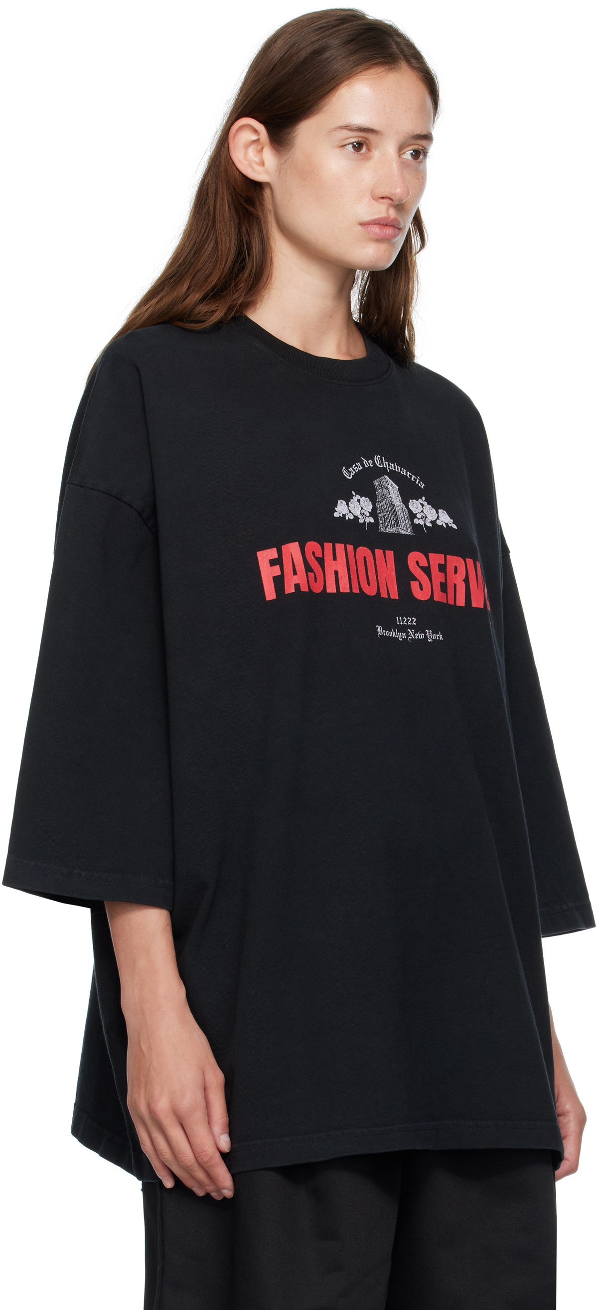 WILLY CHAVARRIA Black 'Casa de Chavarria' Buffalo T-shirt