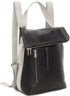 Rick Owens Black & Grey Leather Cargo Backpack