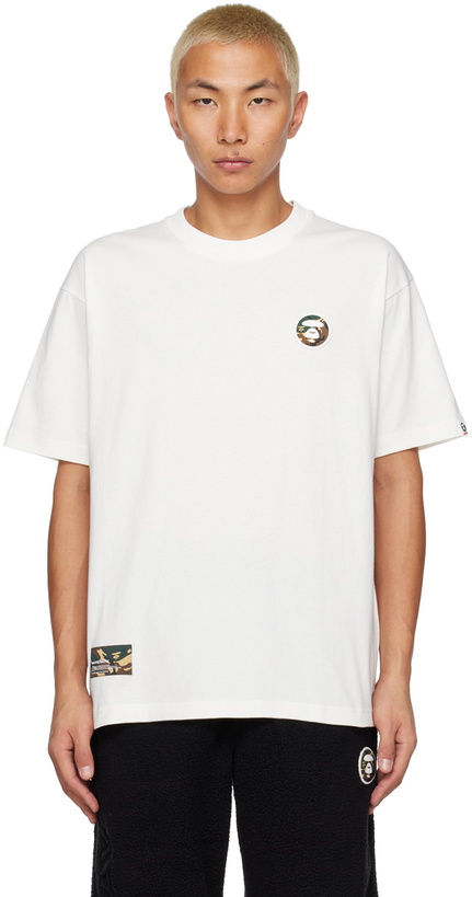 Photo: AAPE by A Bathing Ape White Patch T-Shirt