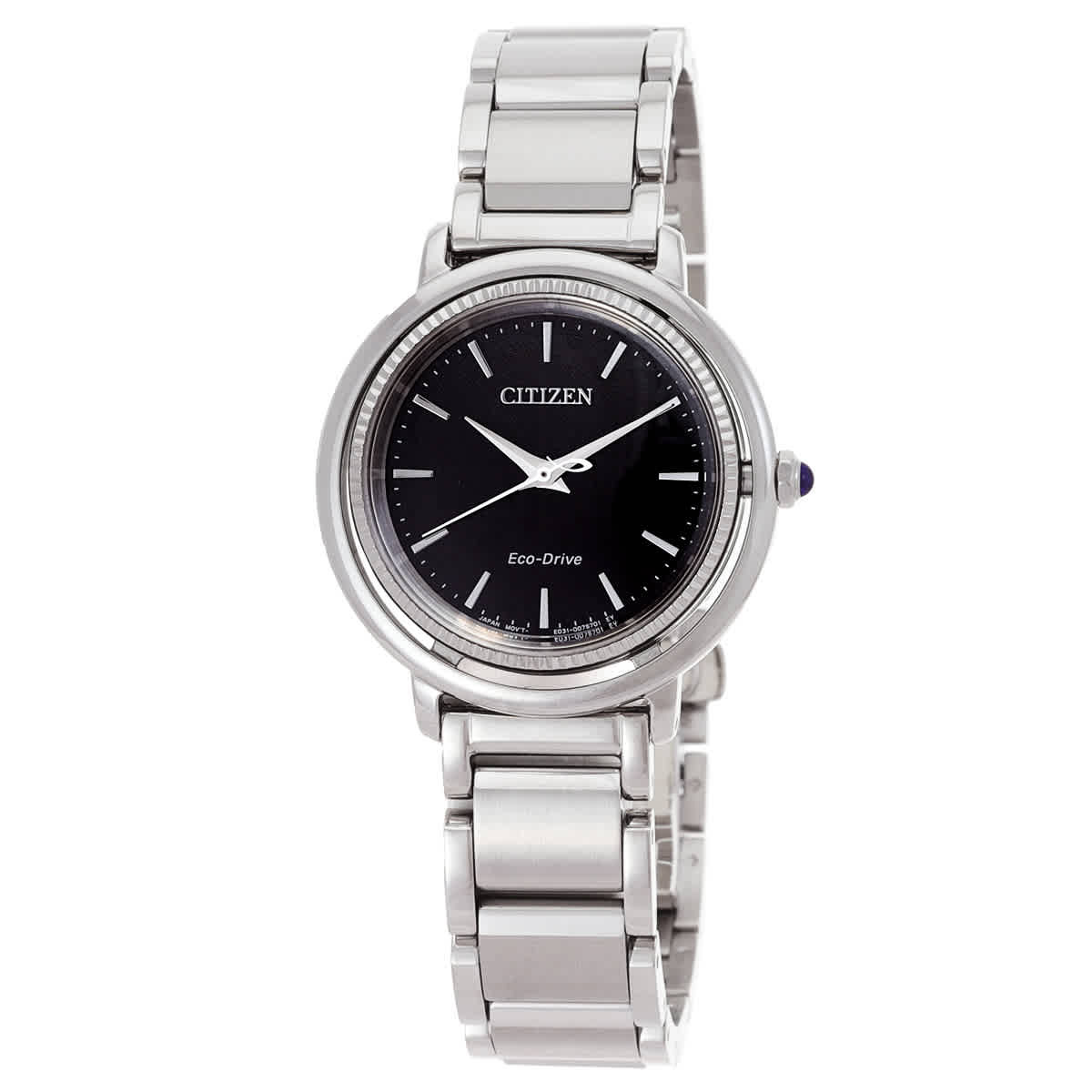Citizen L Eco-Drive Black Mother of Pearl Dial Ladies Watch EM1100-84H