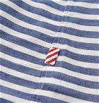 Freemans Sporting Club - Camp-Collar Striped Cotton-Blend Twill Shirt - Men - Blue