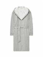 Reigning Champ - Mélange Loopback Cotton-Jersey Hooded Robe - Gray